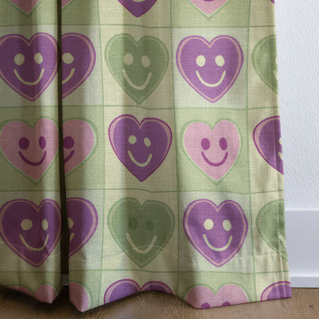 Happy Hearts - Drapery — corner closeup