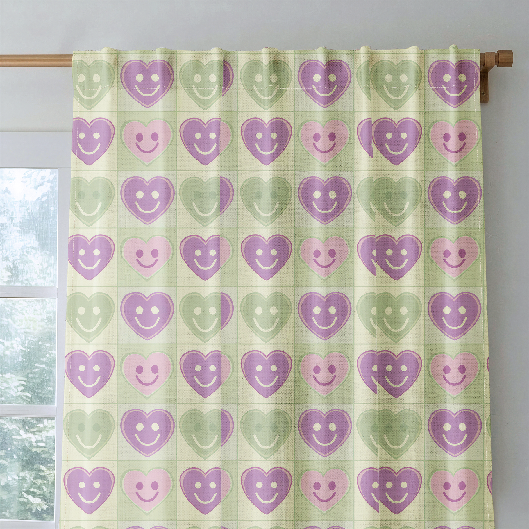 Happy Hearts - Drapery — rod