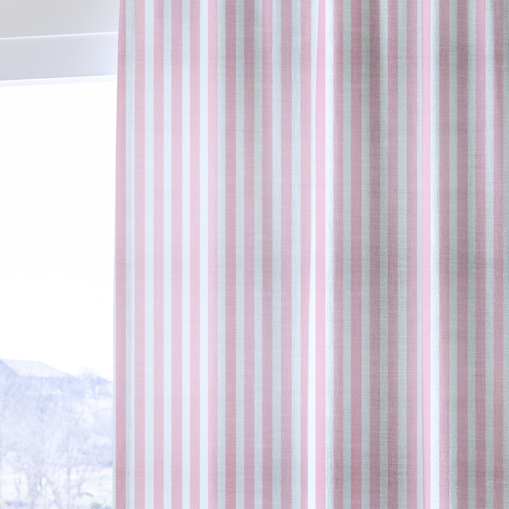 Blue & Pink Spencer - Drapery — one panel