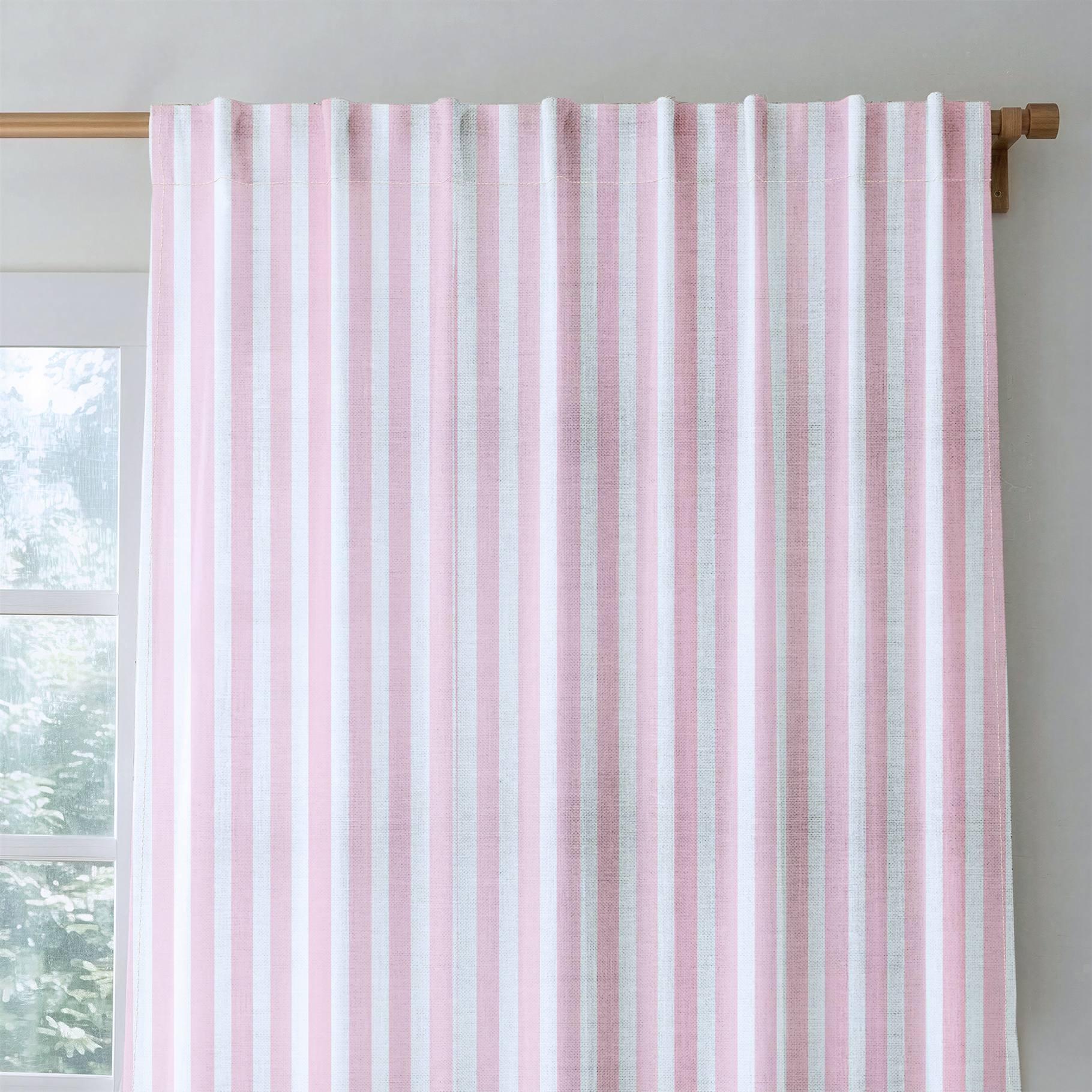 Blue & Pink Spencer - Drapery — rod