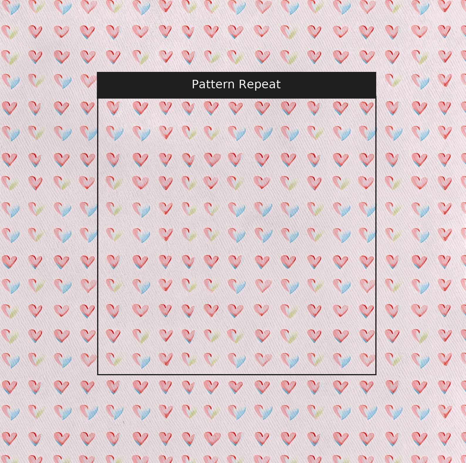 Love Confetti Fabric by the Yard — pattern repeat