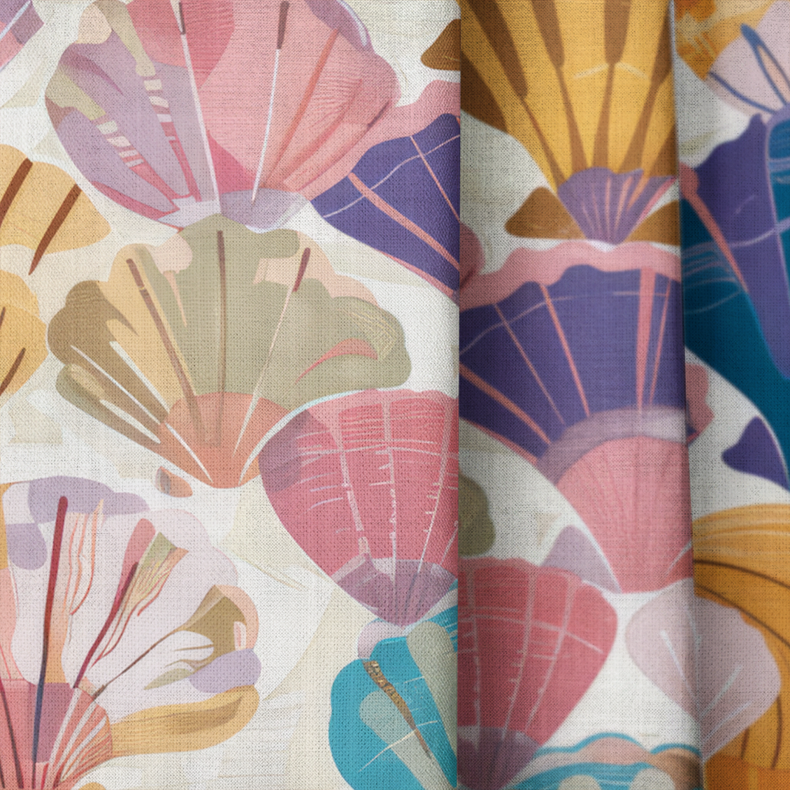 Seraphina's Seashell Sonata - Drapery — close up