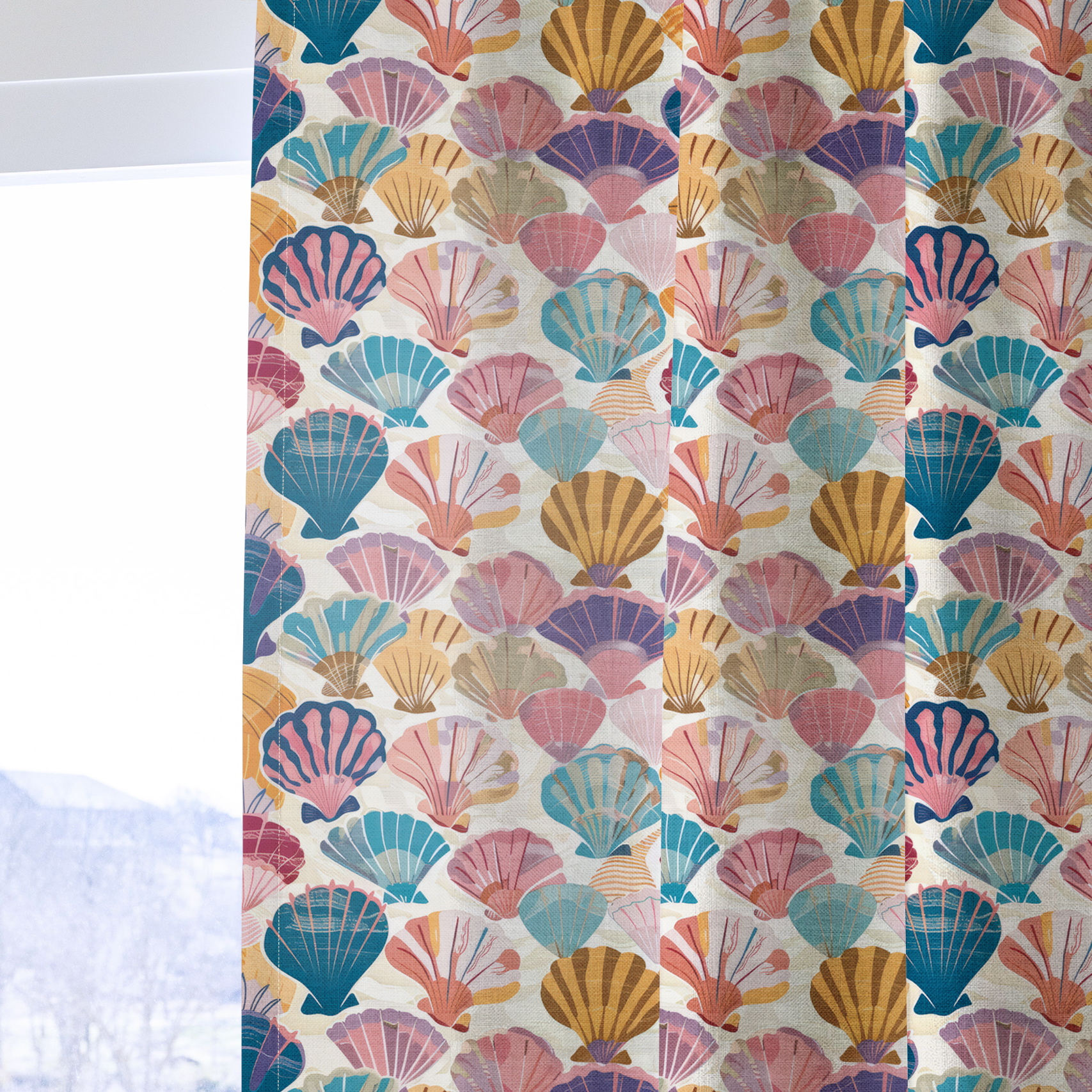 Seraphina's Seashell Sonata - Drapery — one panel