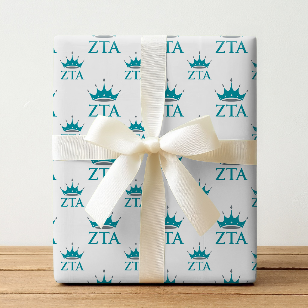 Crowned Zeta Letters - Wrapping Paper