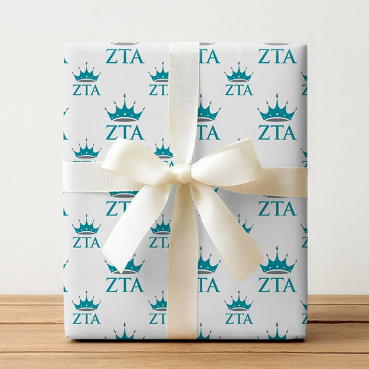 Crowned Zeta Letters - Wrapping Paper