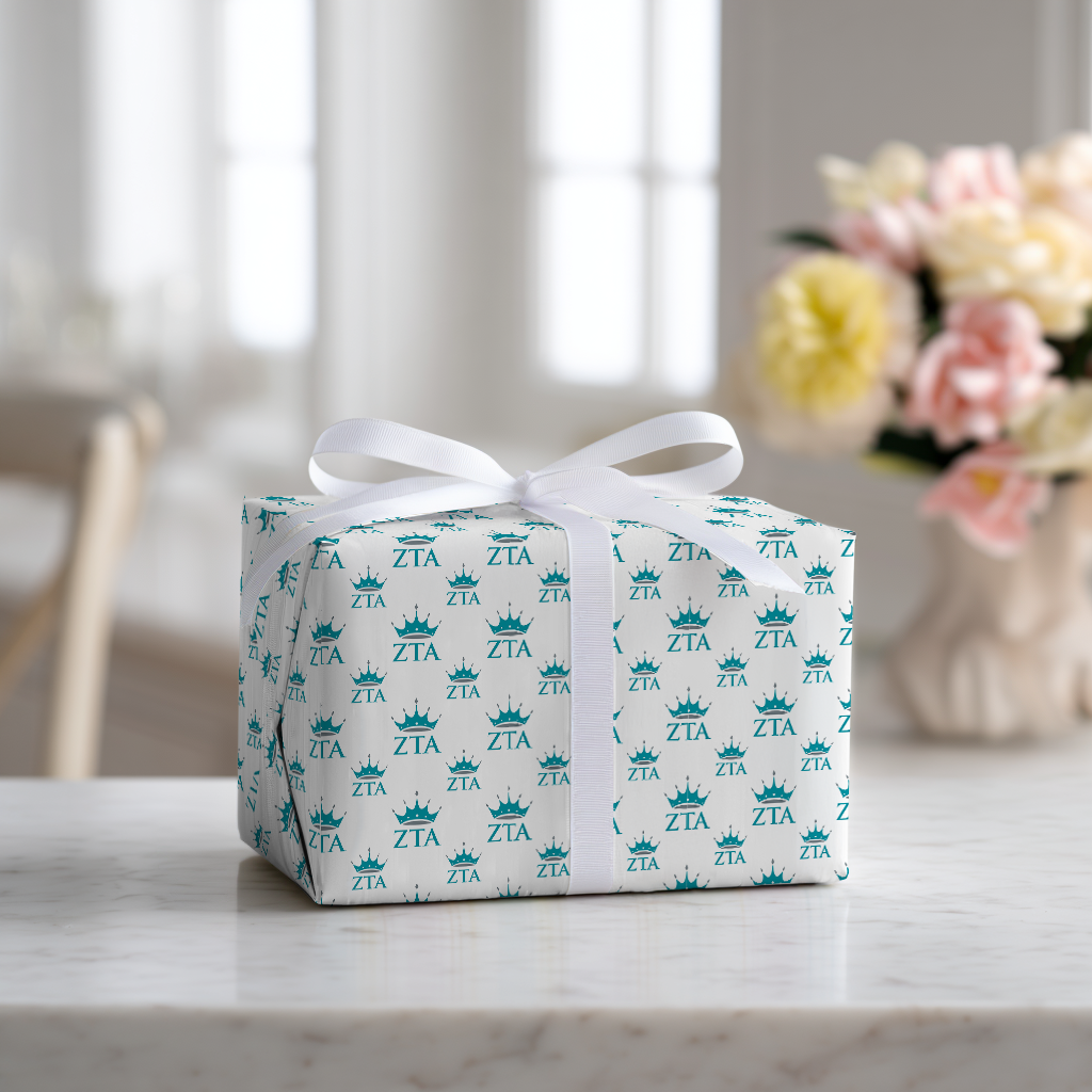 Crowned Zeta Letters - Wrapping Paper