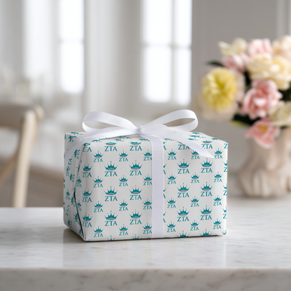 Crowned Zeta Letters - Wrapping Paper