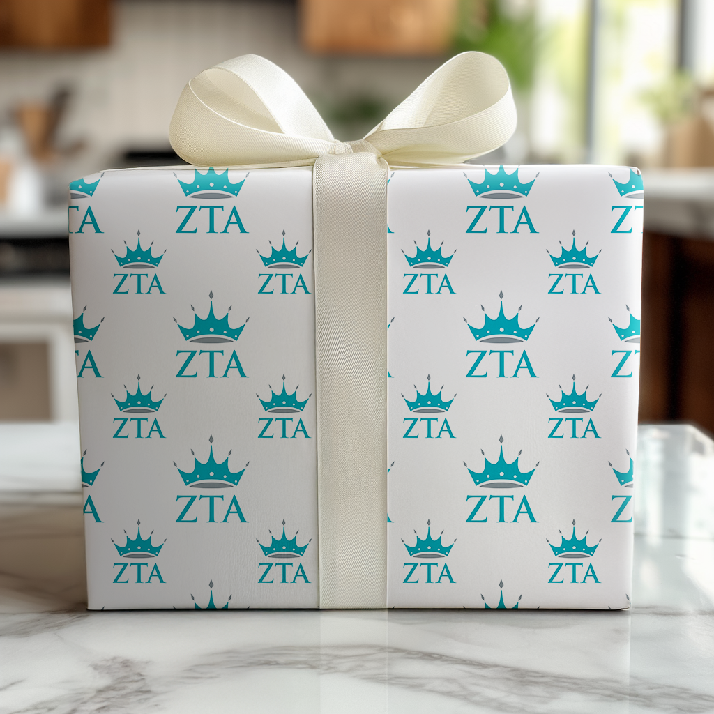 Crowned Zeta Letters - Wrapping Paper