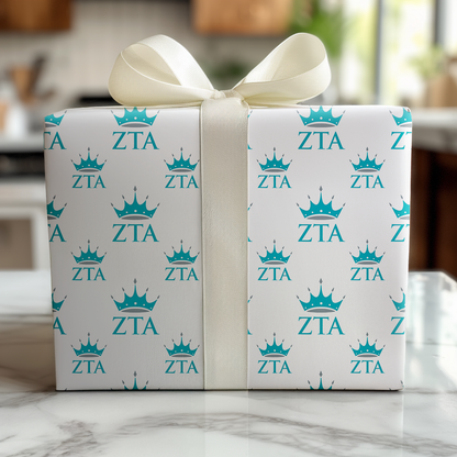 Crowned Zeta Letters - Wrapping Paper