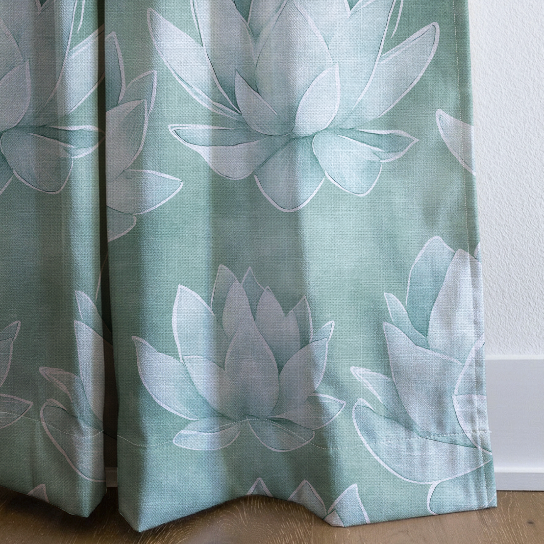 Misty Bloom - Drapery — corner closeup