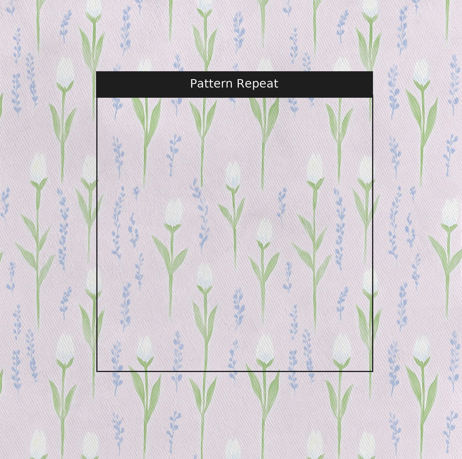 Lavender Lane Fabric by the Yard — pattern repeat