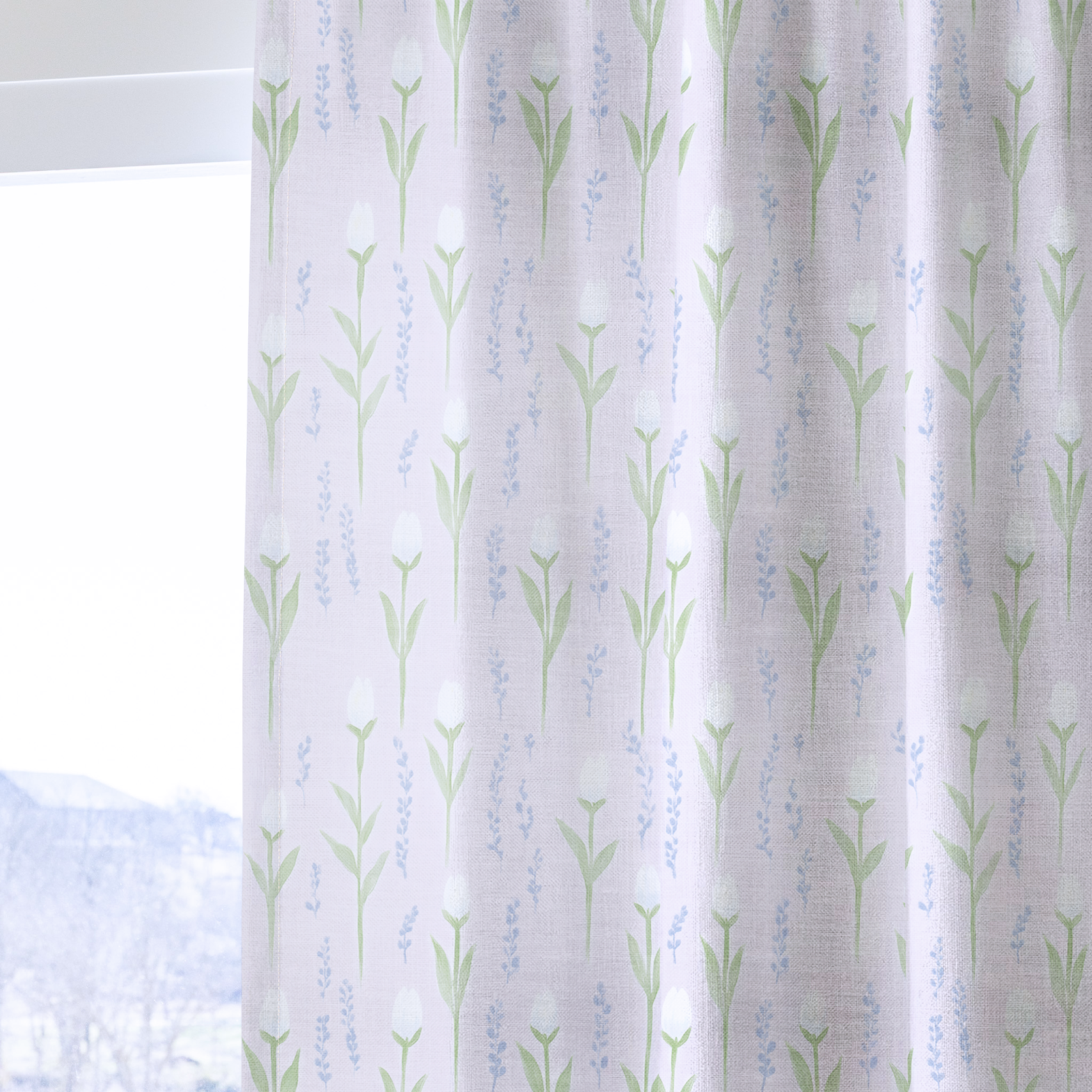 Lavender Lane - Drapery — one panel
