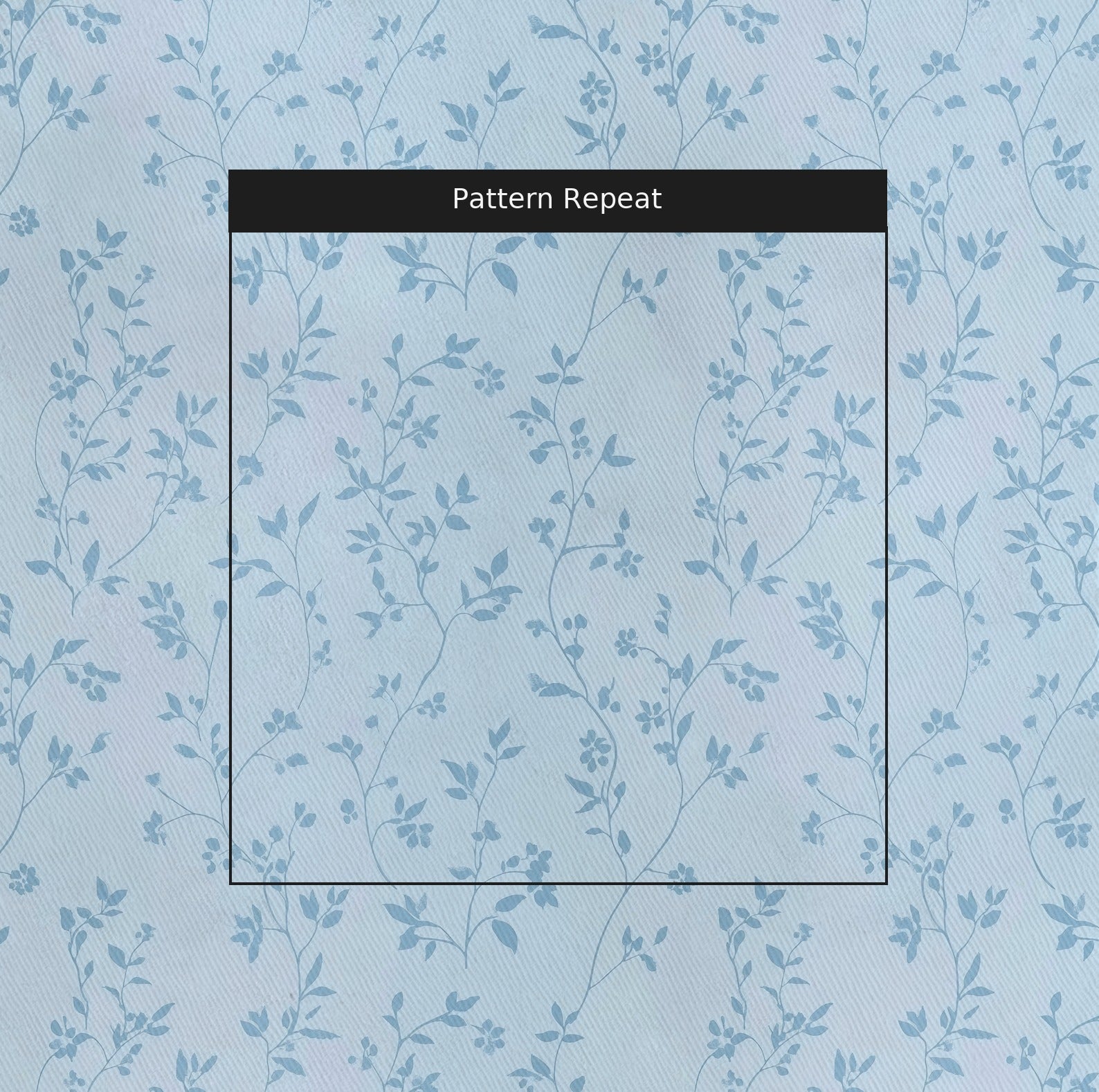 Don't Be So Blue Fabric by the Yard — pattern repeat