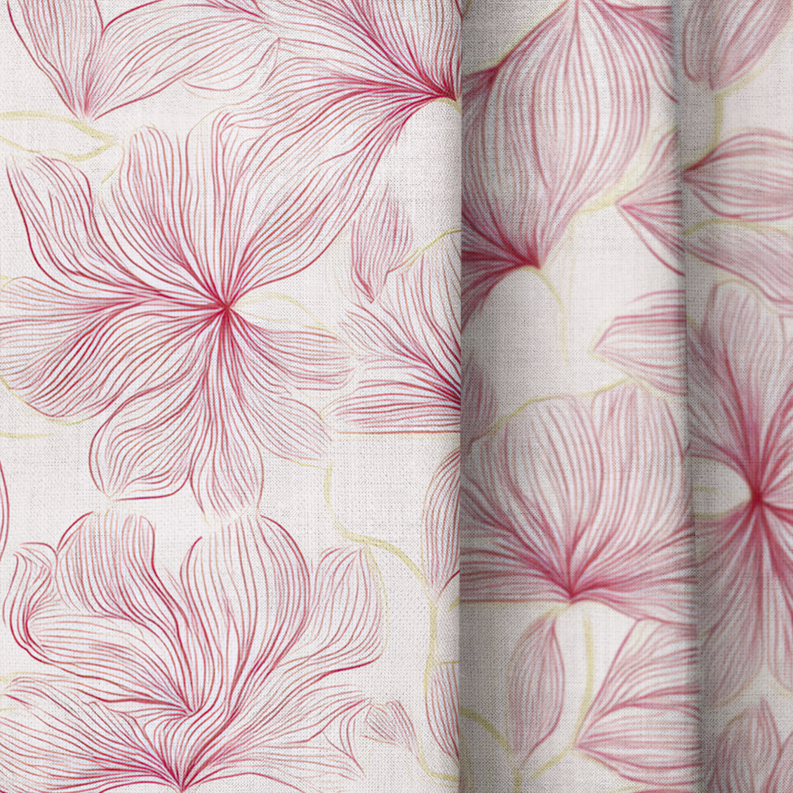 Raspberry Mist - Drapery — close up