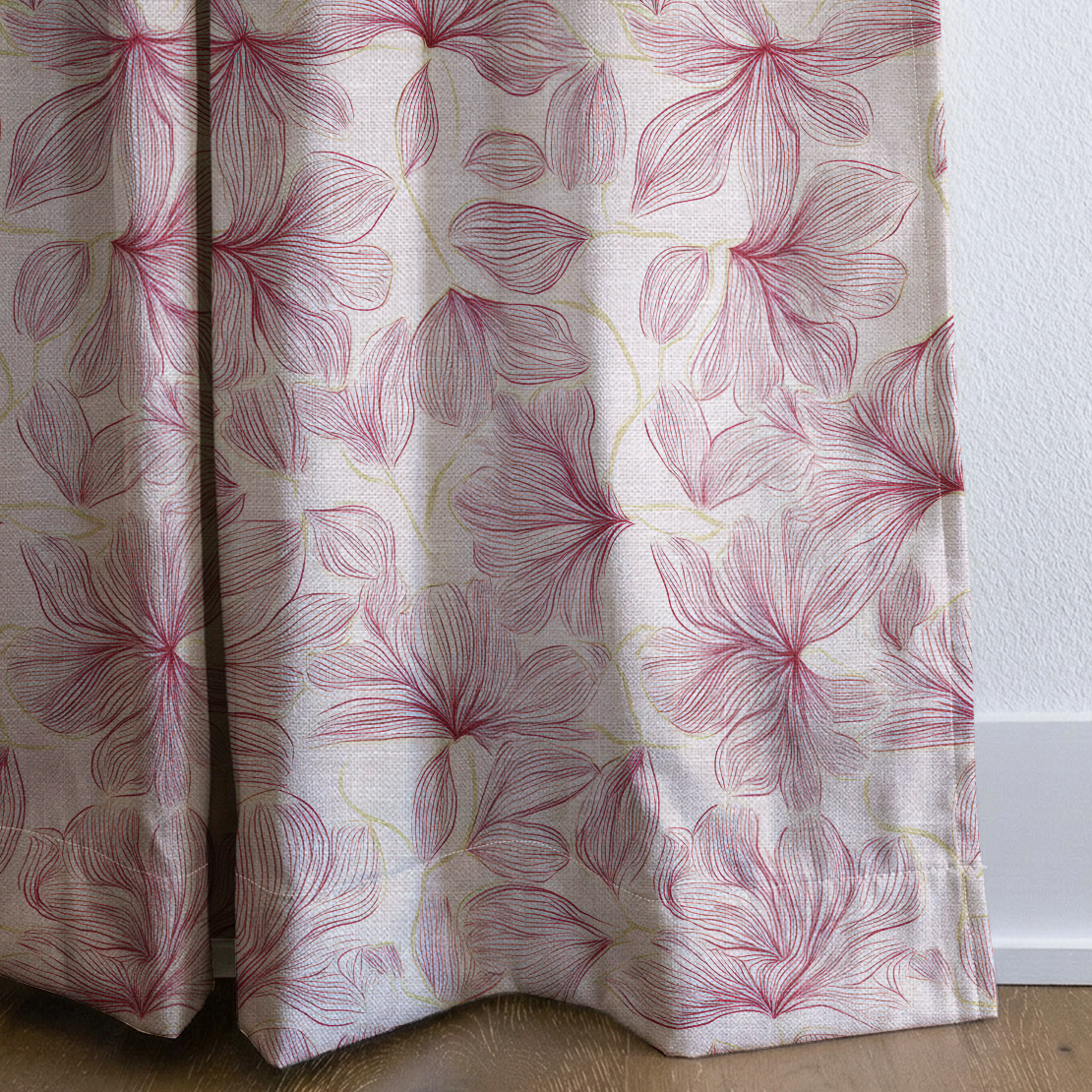 Raspberry Mist - Drapery — corner closeup