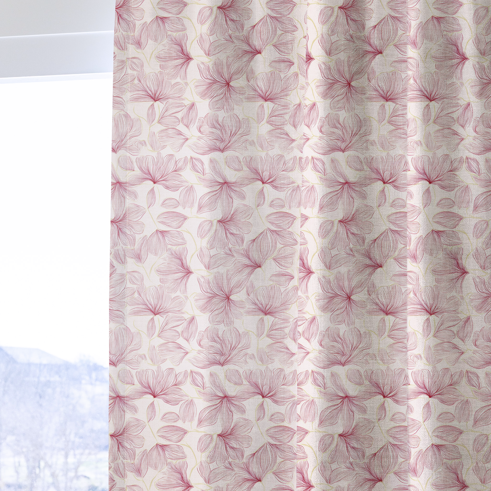 Raspberry Mist - Drapery — one panel