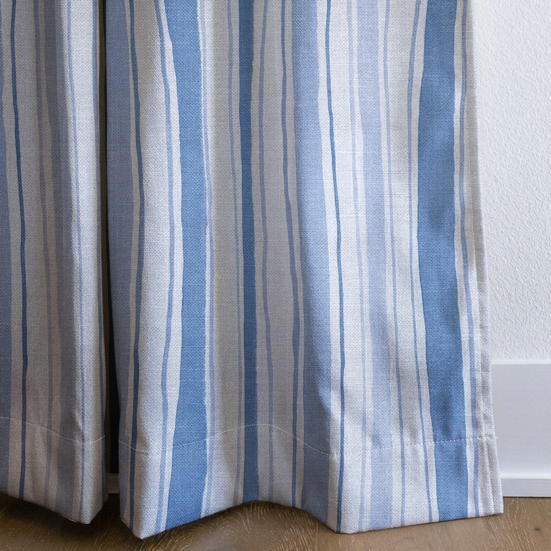 Snowcone Stripes - Drapery — corner closeup