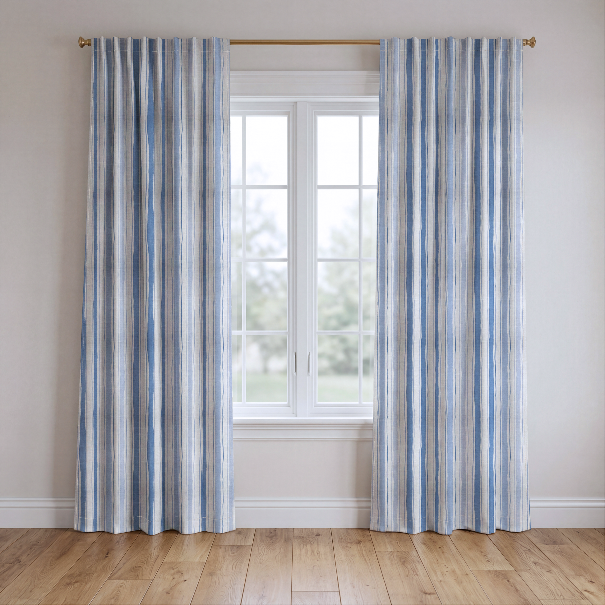 Snowcone Stripes - Drapery — two panels