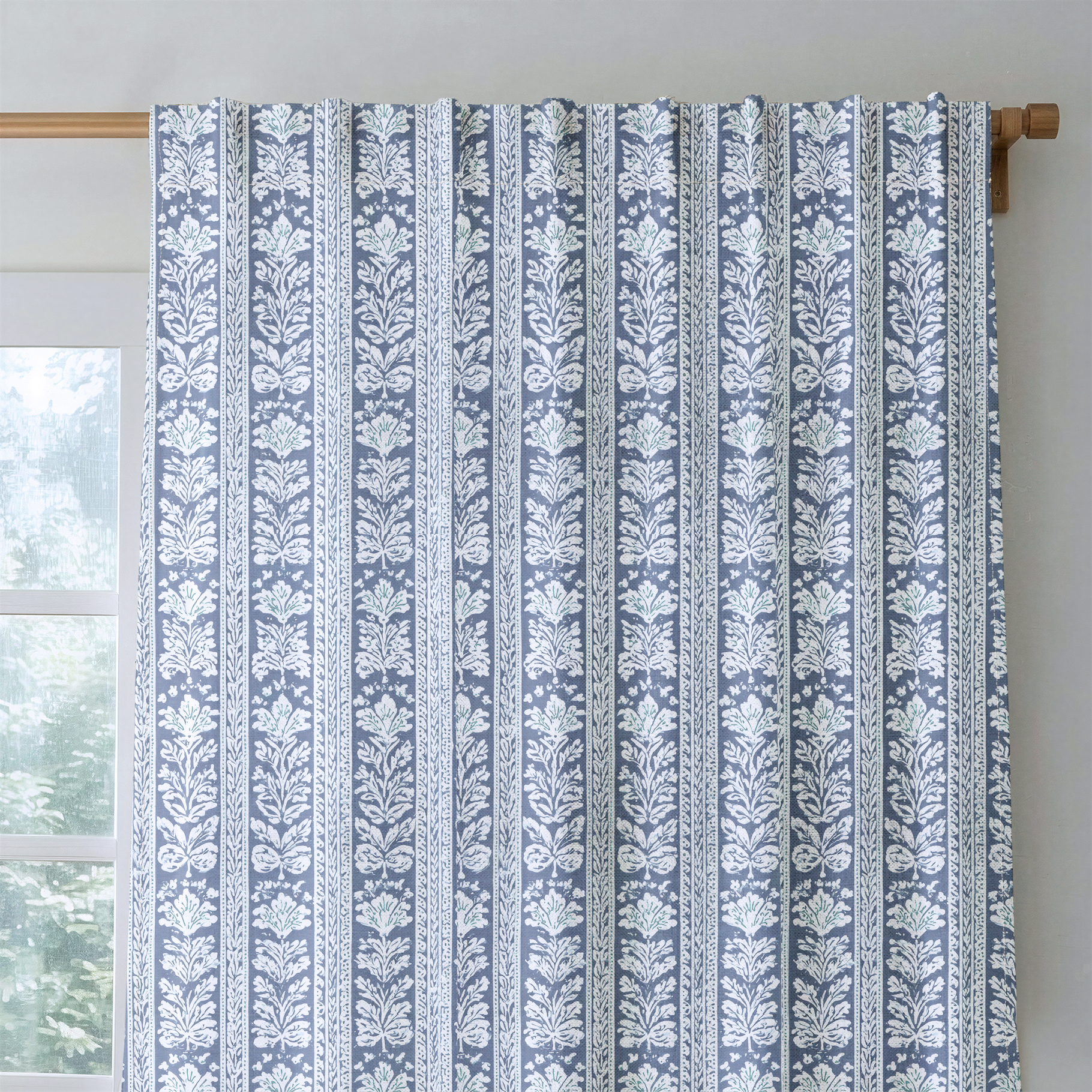 Blue Parlour Navy - Drapery — rod