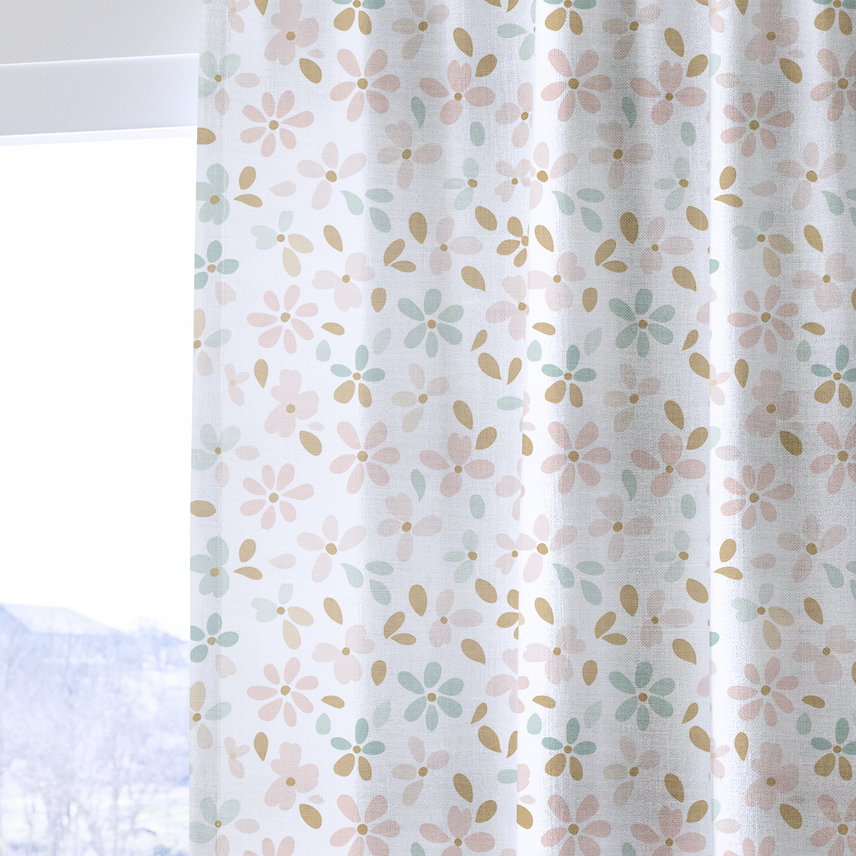 Petal Dots - Drapery — one panel