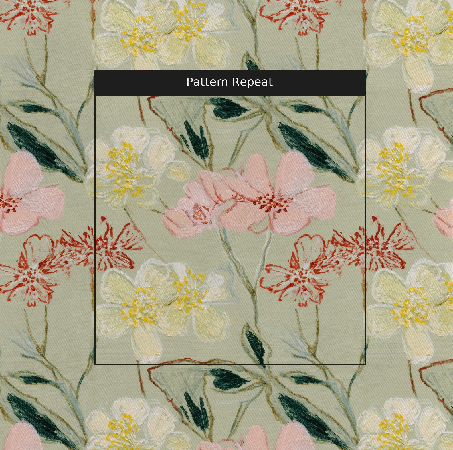 Imogen Fabric by the Yard — pattern repeat