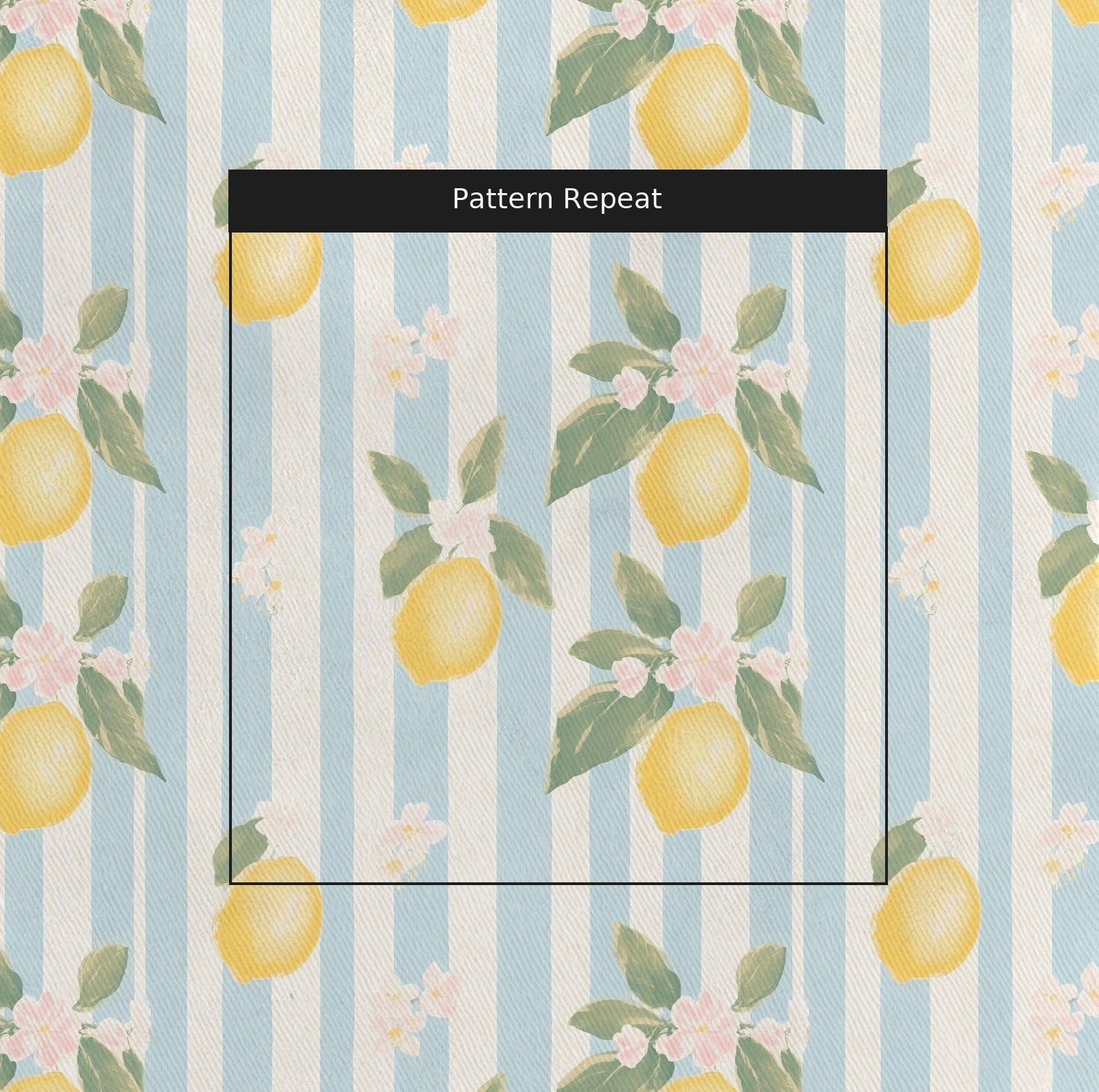 Limoncello Fabric by the Yard — pattern repeat