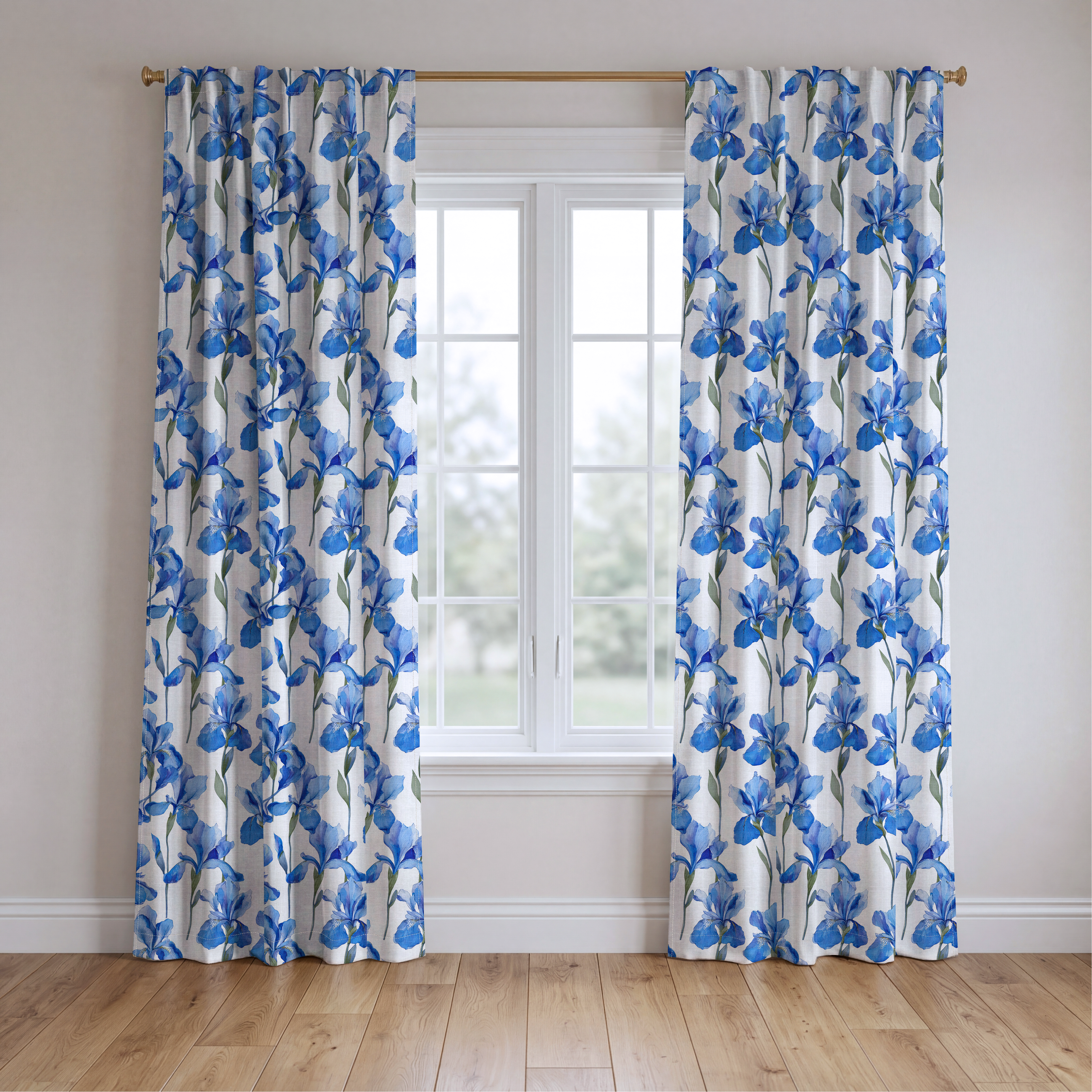 Dream Blue - Drapery — two panels