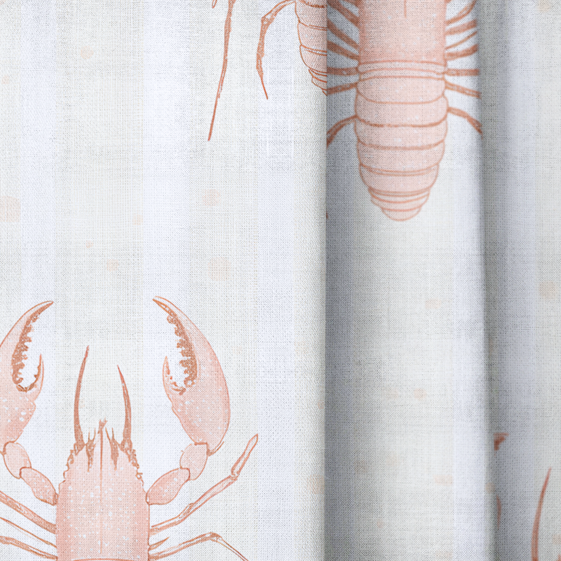 Larry Lobsters - Drapery — close up