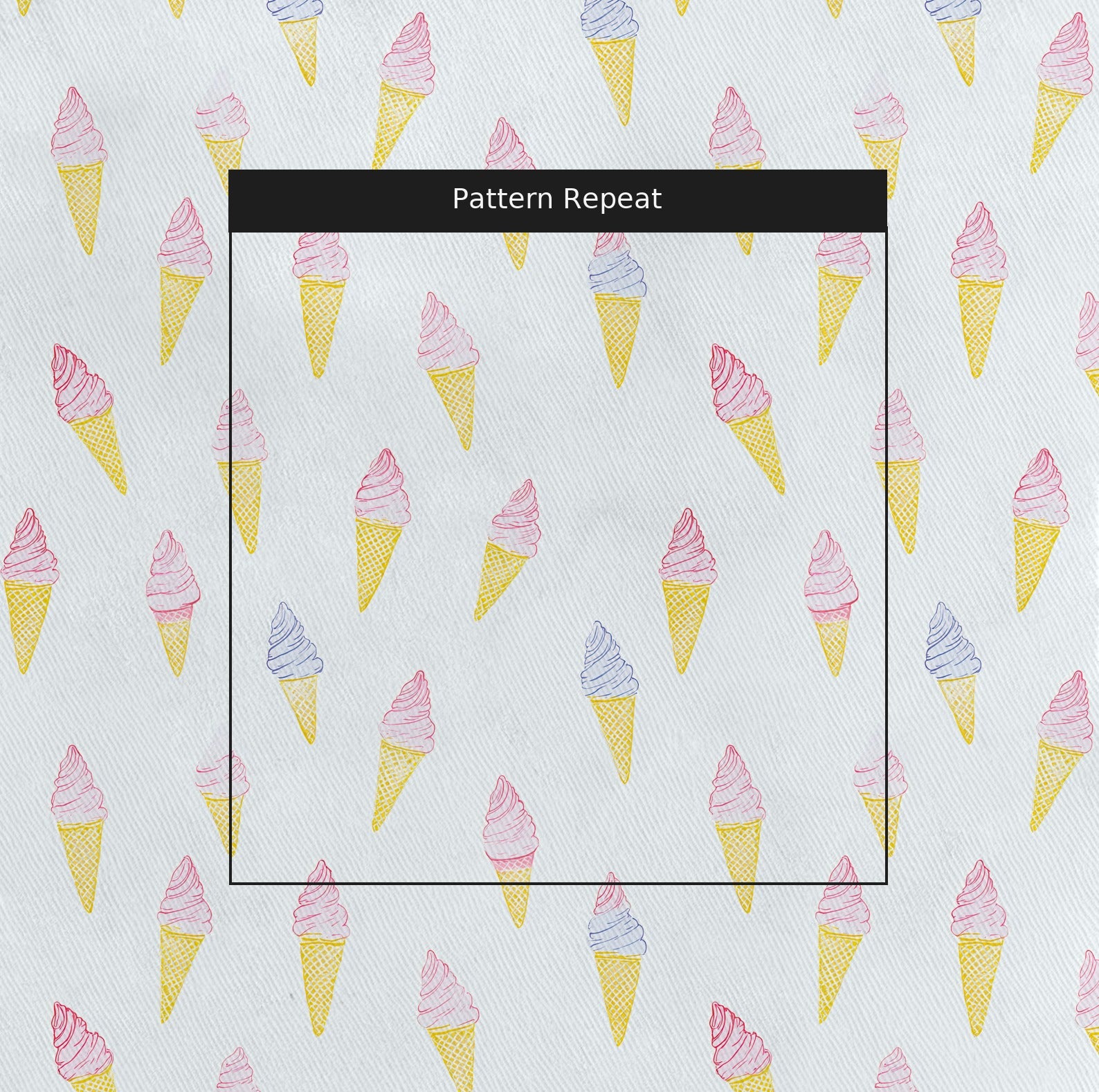 Happy Sundae Fabric by the Yard — pattern repeat