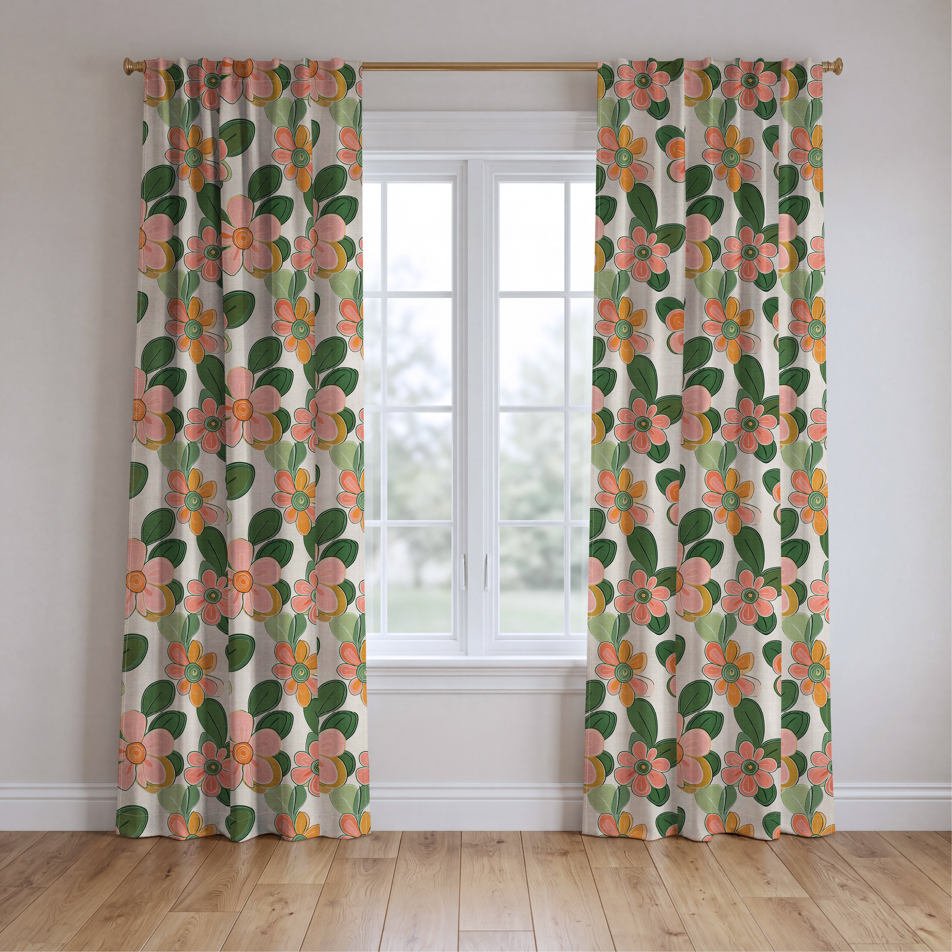 Cinnamon - Drapery — two panels
