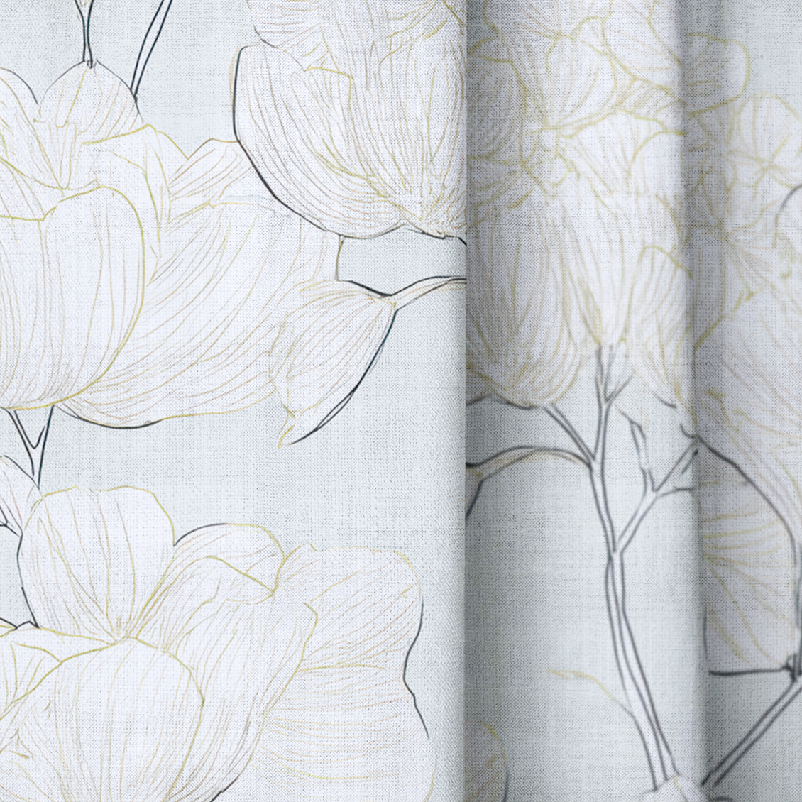 Mint Hydrangea - Drapery — close up