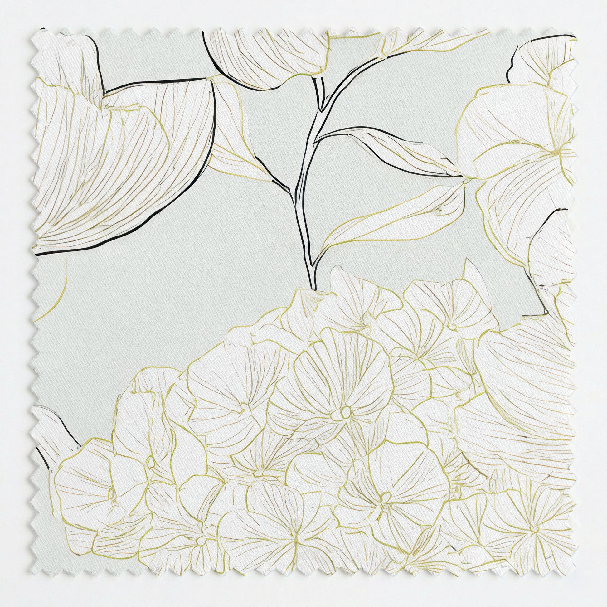 Mint Hydrangea Fabric by the Yard