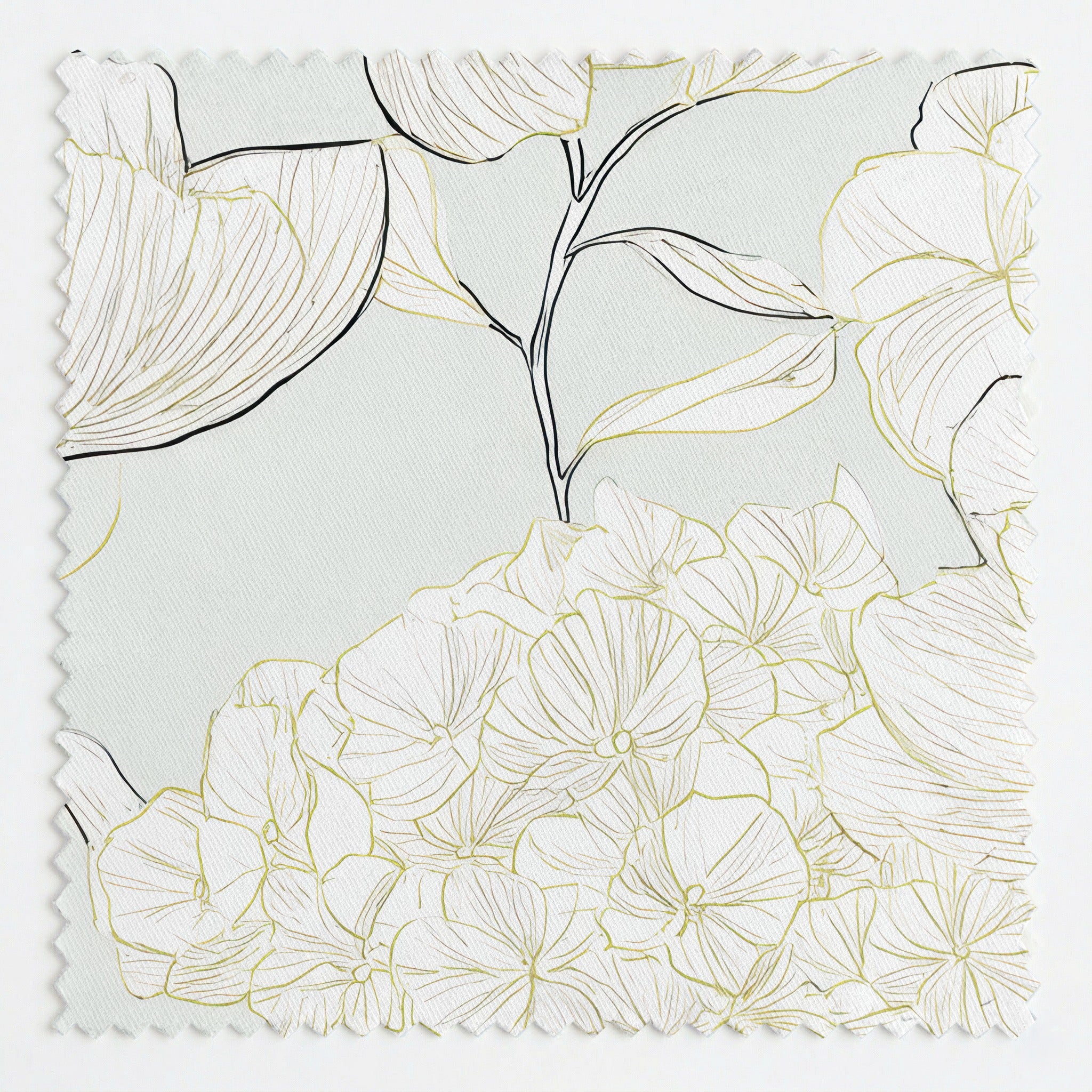 Mint Hydrangea Fabric by the Yard