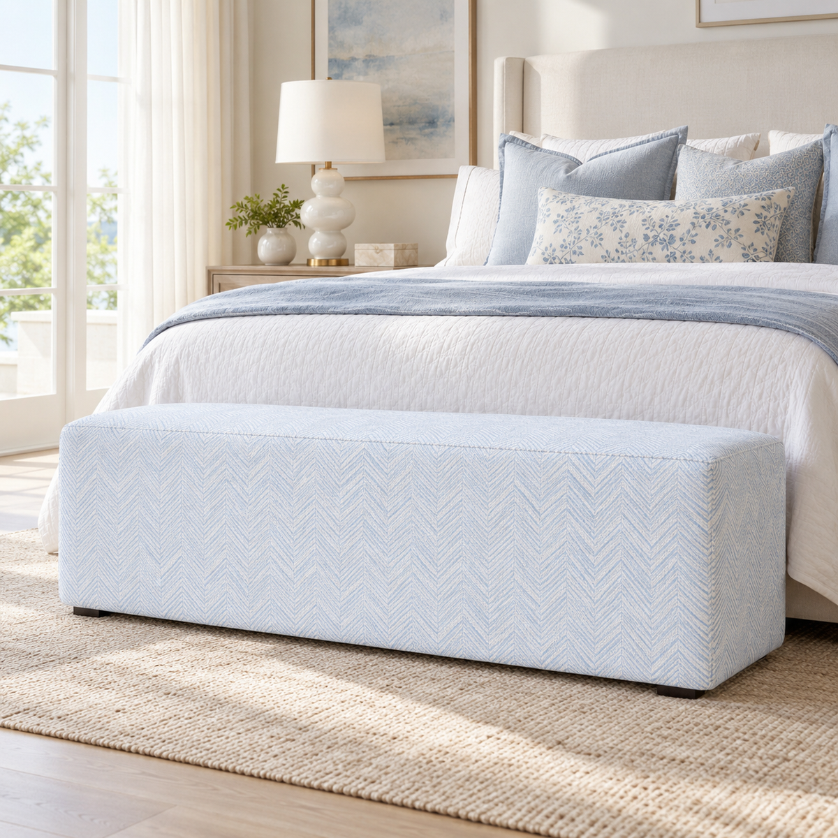 The Josephine Ottoman in Classic Harmony