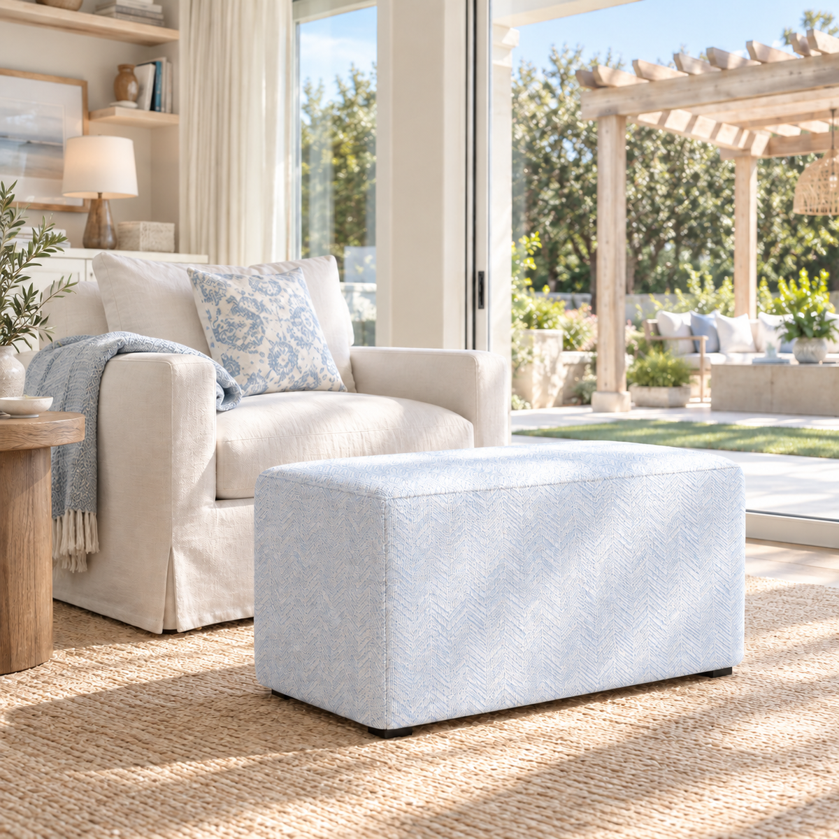 The Josephine Ottoman in Classic Harmony