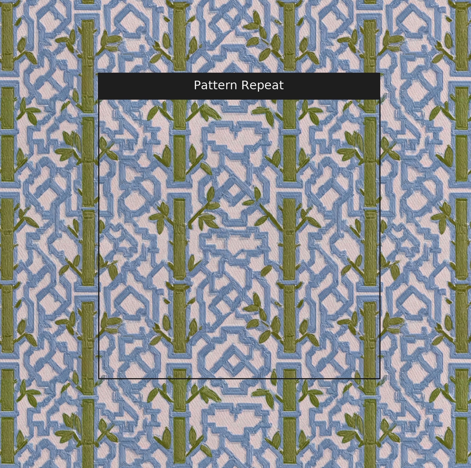 Lemon Park x Kenz Kustomz Terrace Fabric by the Yard — pattern repeat
