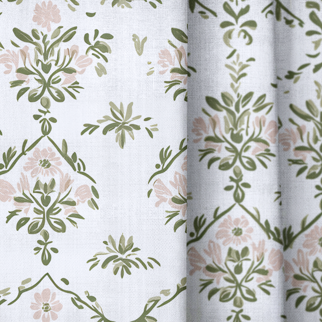 Timeless Trellis - Drapery — close up