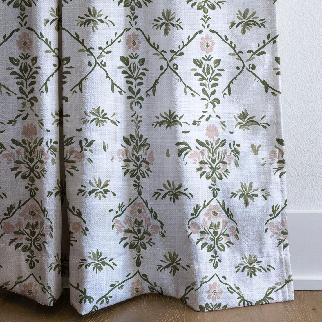 Timeless Trellis - Drapery — corner closeup