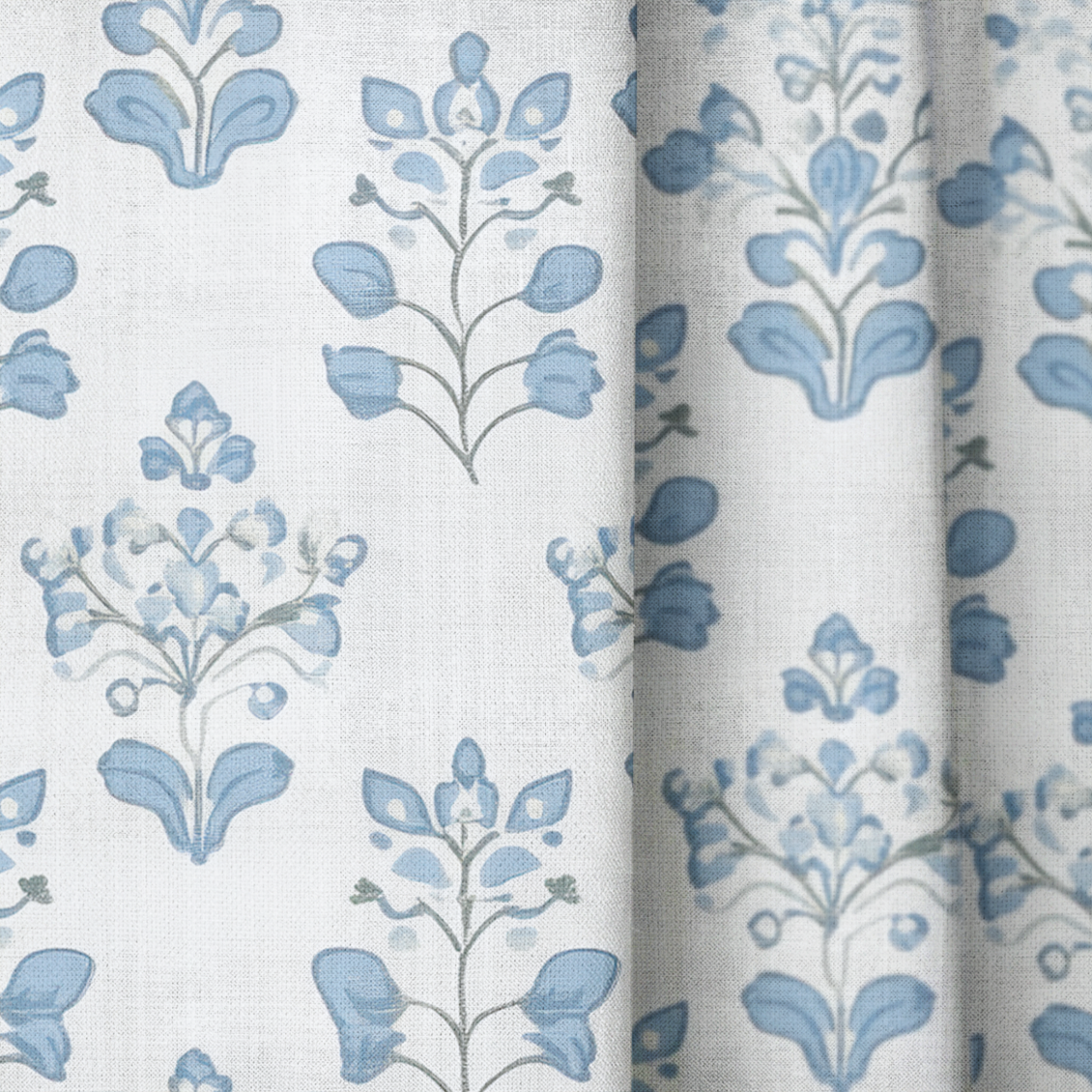 Capri Blue - Drapery — close up