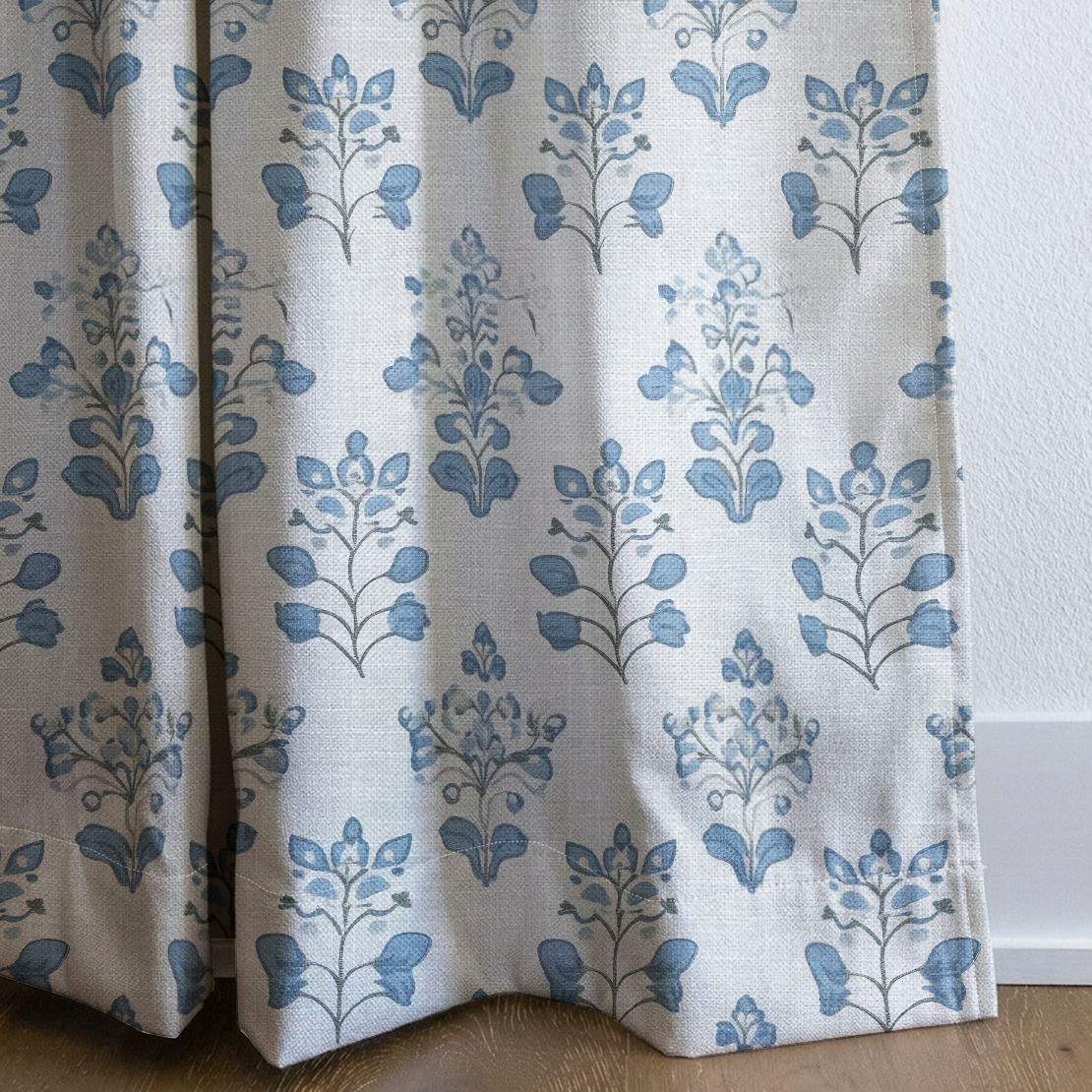 Capri Blue - Drapery — corner closeup