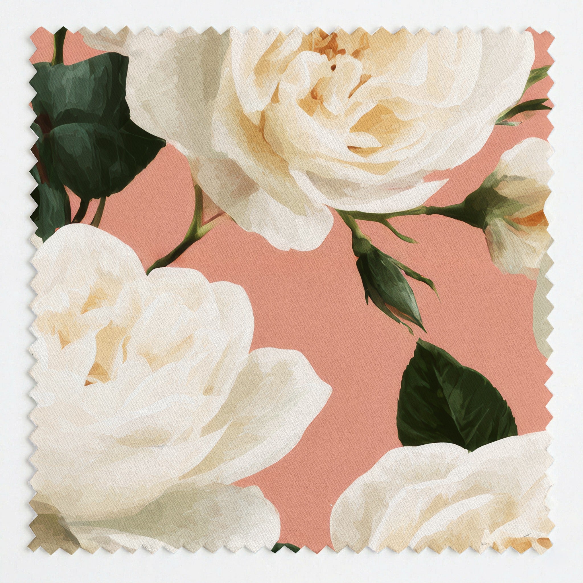 Fresh White Bloom Fabric by the Yard