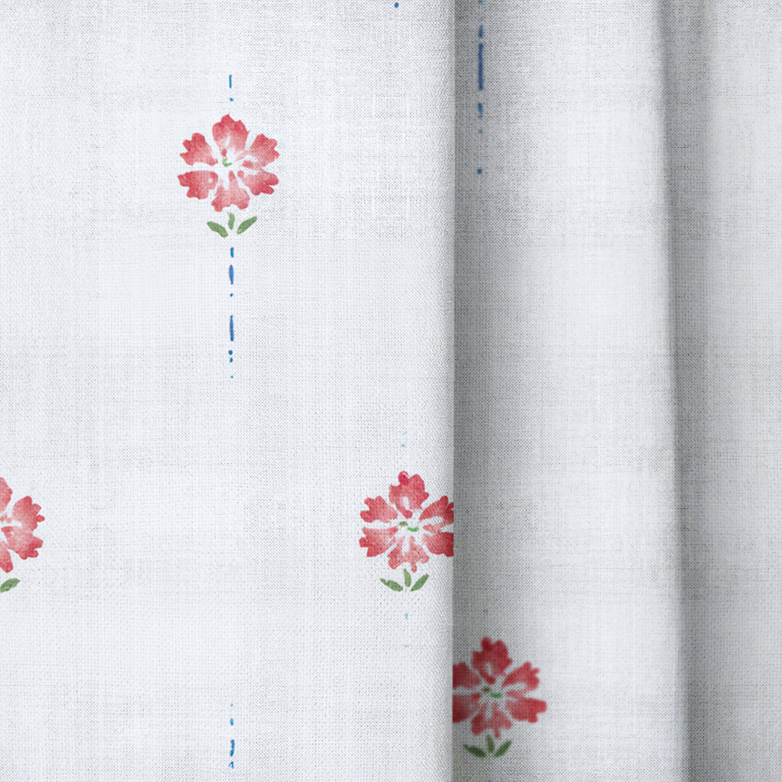Poppy Dots - Drapery — close up