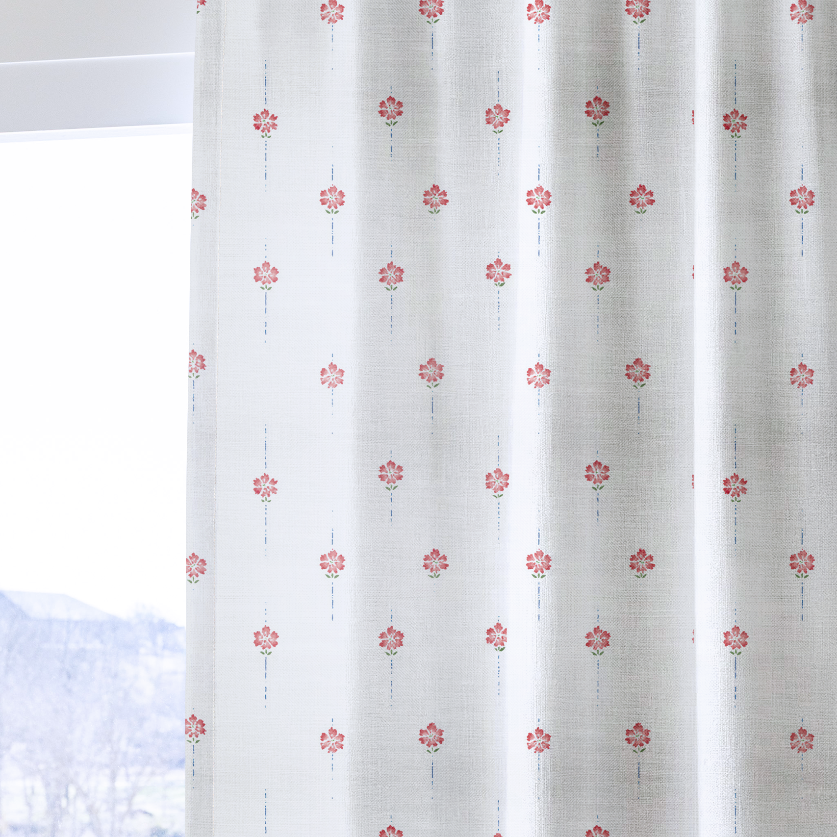 Poppy Dots - Drapery — one panel