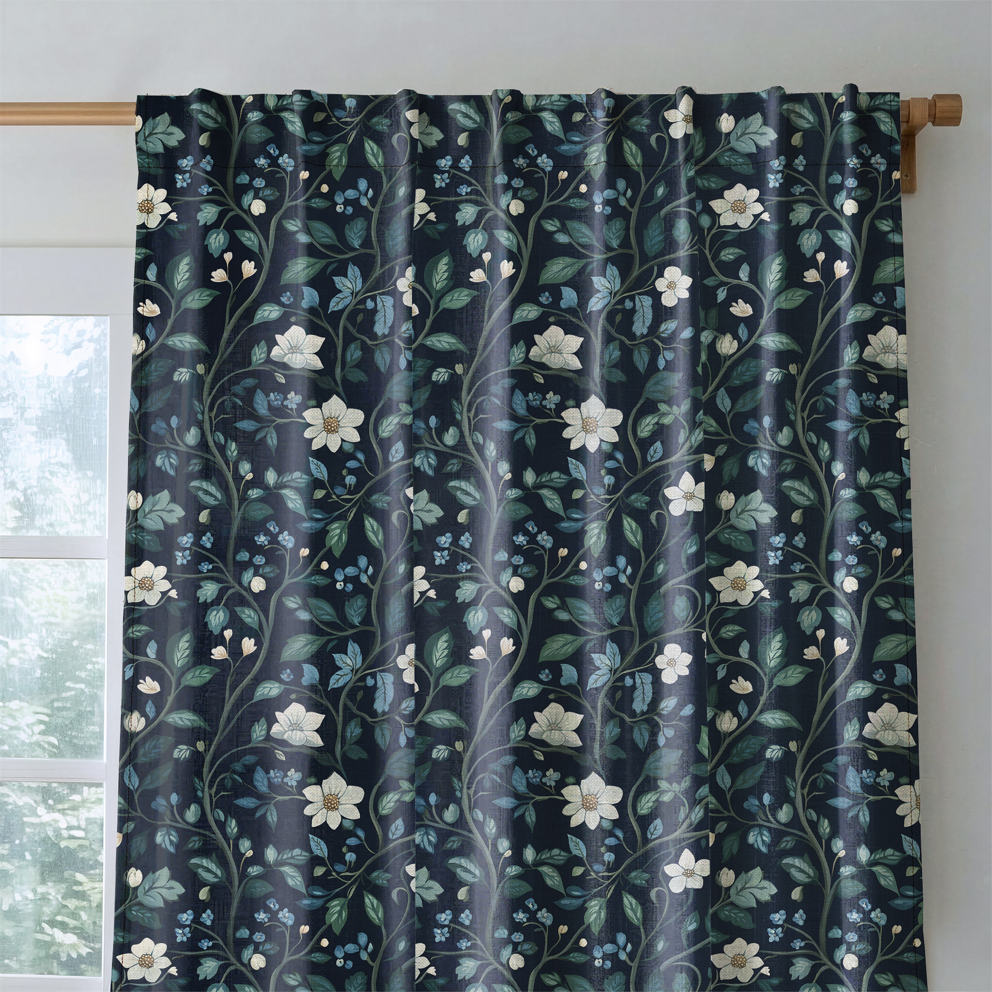 Navy - Drapery — rod