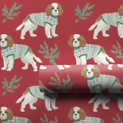 Cozy Cavalier Christmas - Wrapping Paper