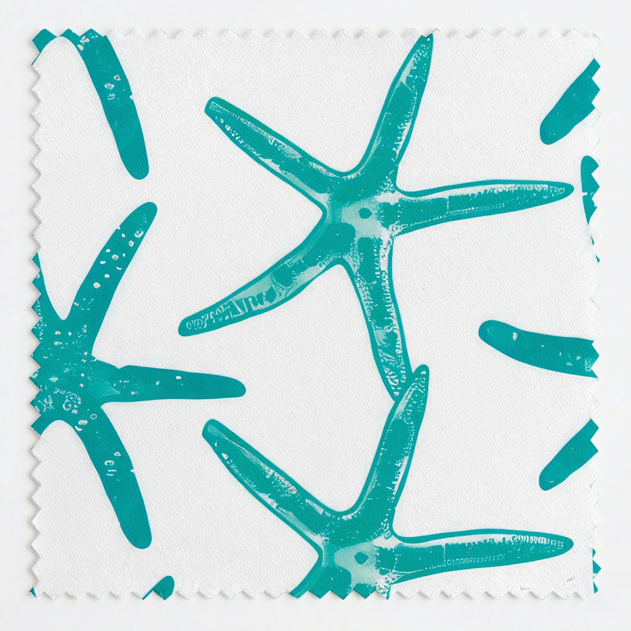 Aqua Starlets Fabric by the Yard