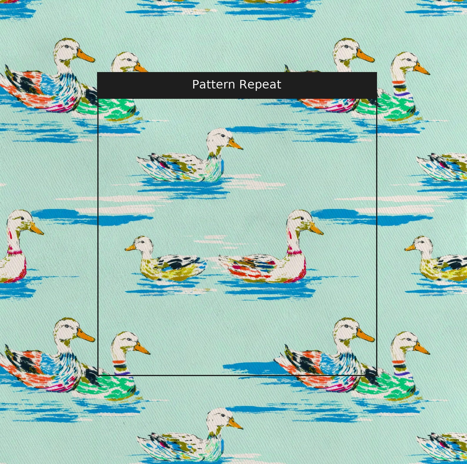 Quiet Waters Fabric by the Yard — pattern repeat