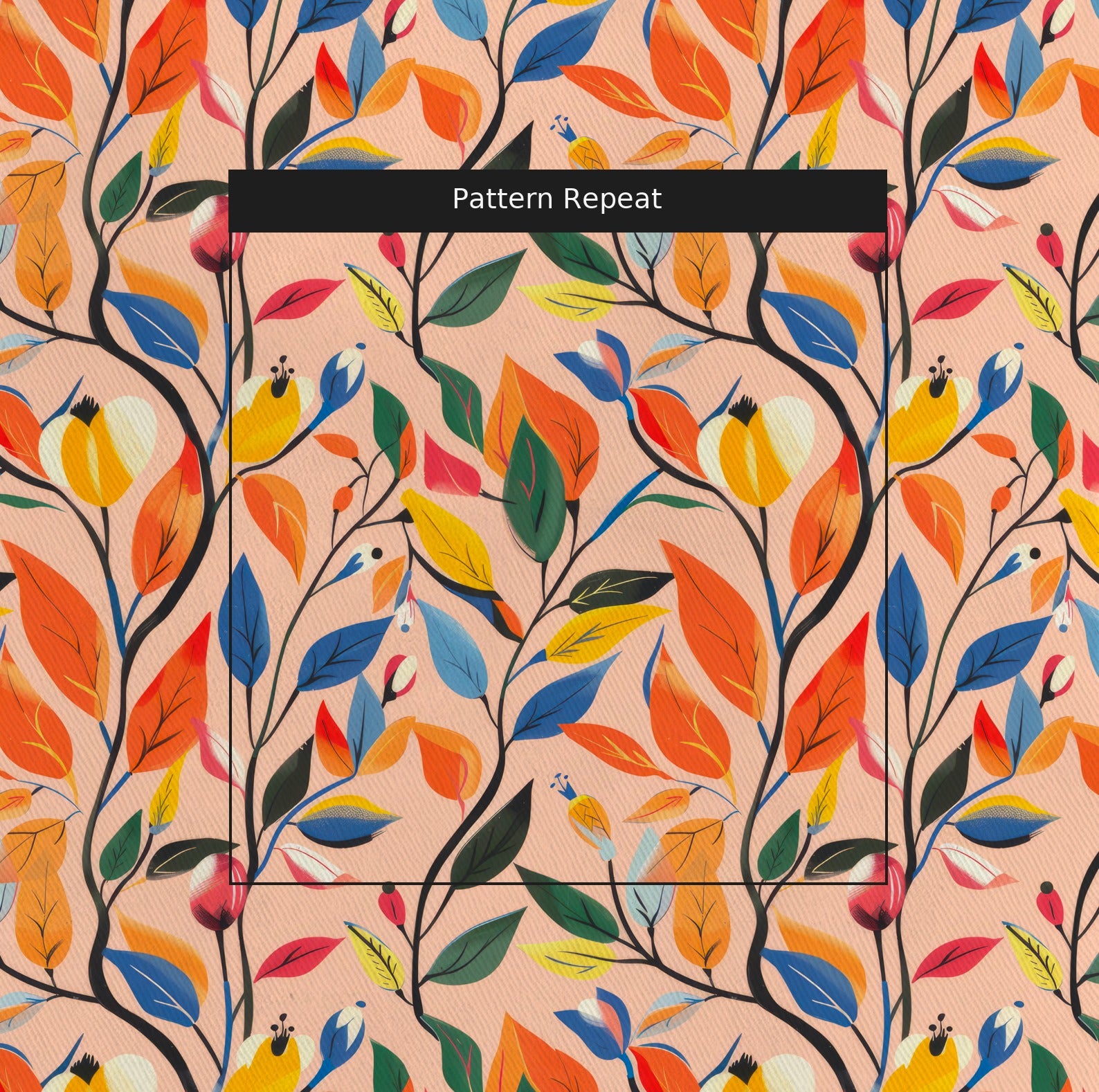 Autumn Whisper Fabric by the Yard — pattern repeat