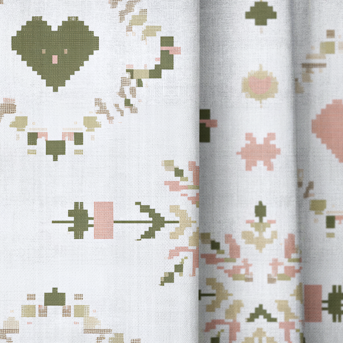 Heartland Stitch - Drapery — close up