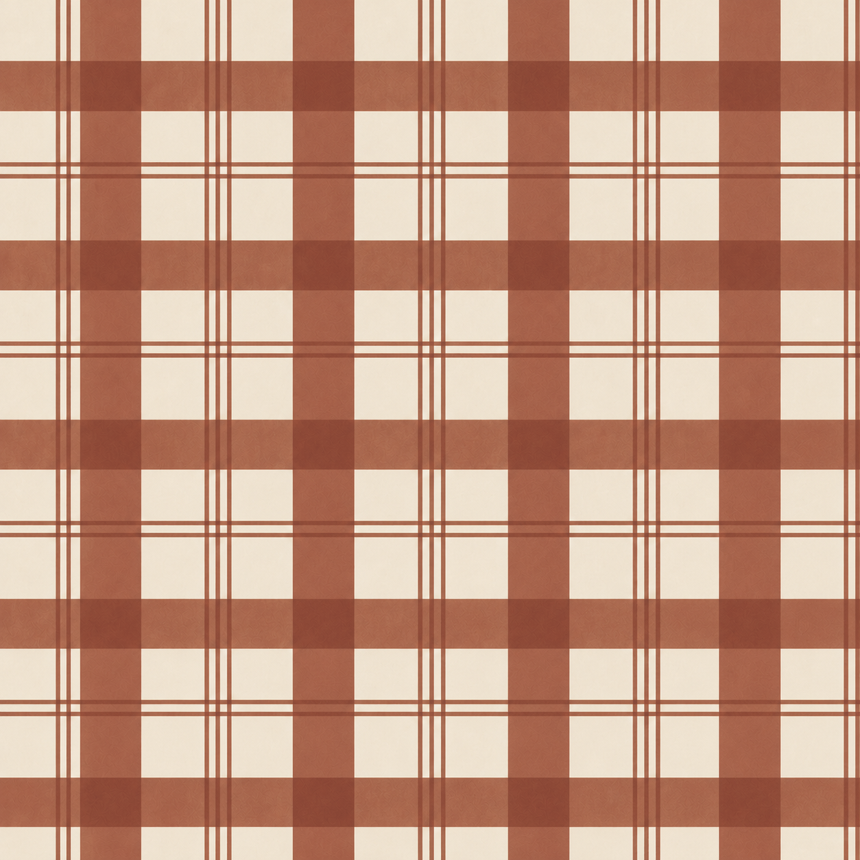 Chambray Tiles Terracotta Plaid Wallpaper